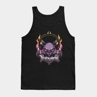 Death Metal Satanic Baphomet Cat Tank Top